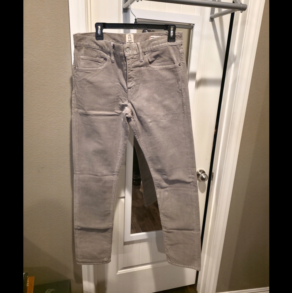 Brand New Hiroshi Kato The Pen Slim Corduroy Pants Light Gray